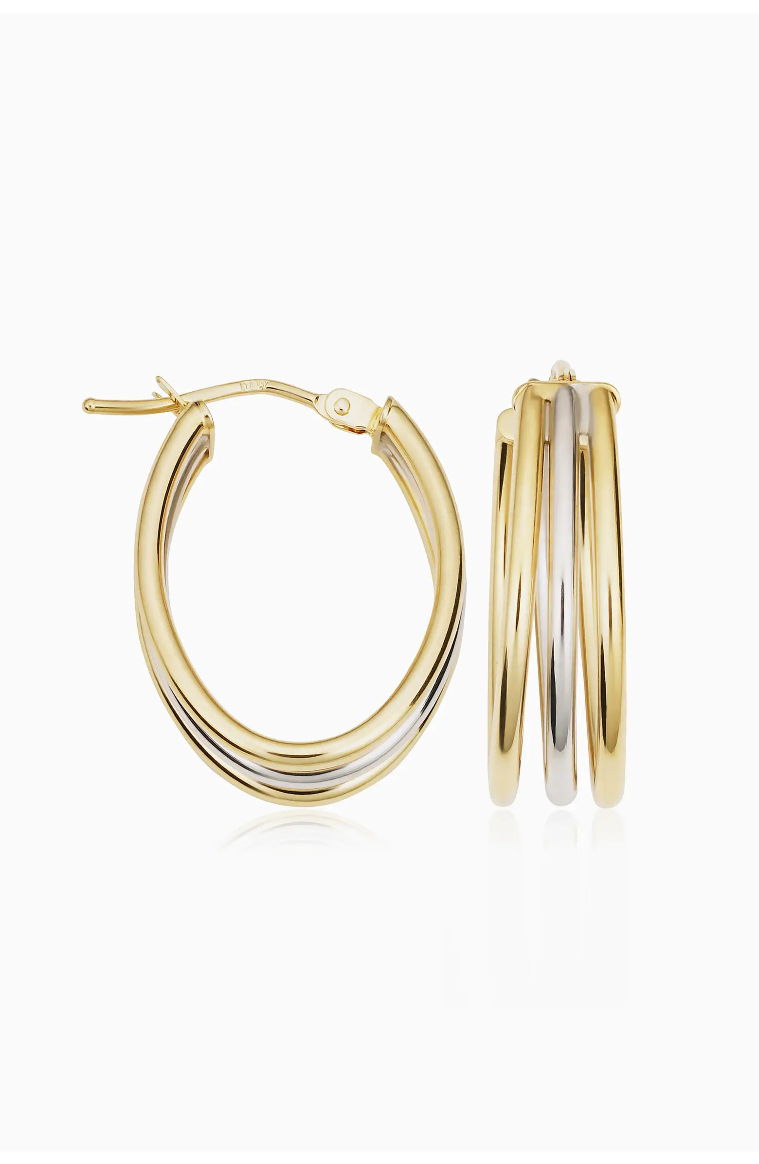14K Gold Trifecta Hoops Earrings | Nordstrom