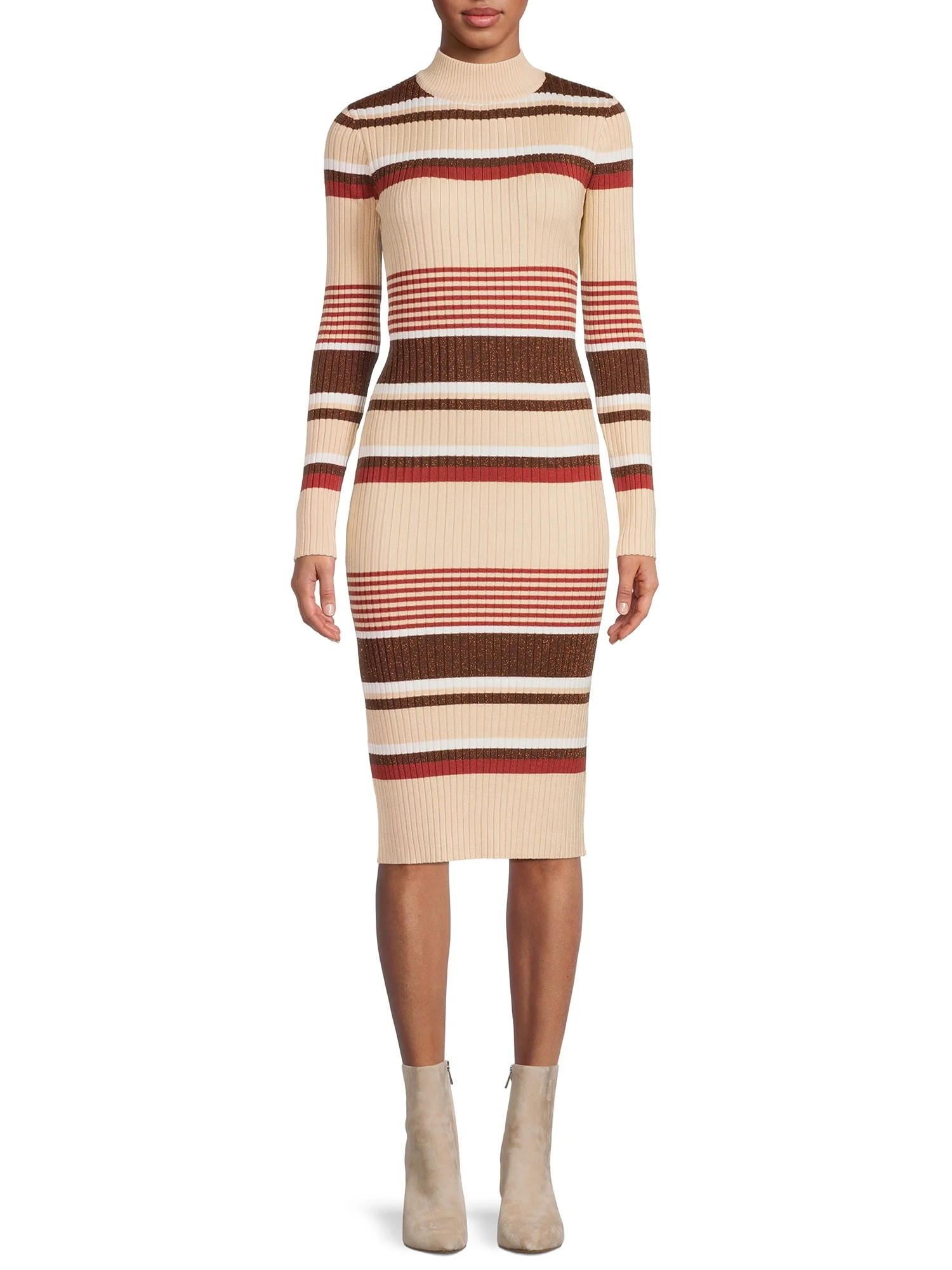 No Boundaries Juniors Lurex Stripe Dress - Walmart.com | Walmart (US)