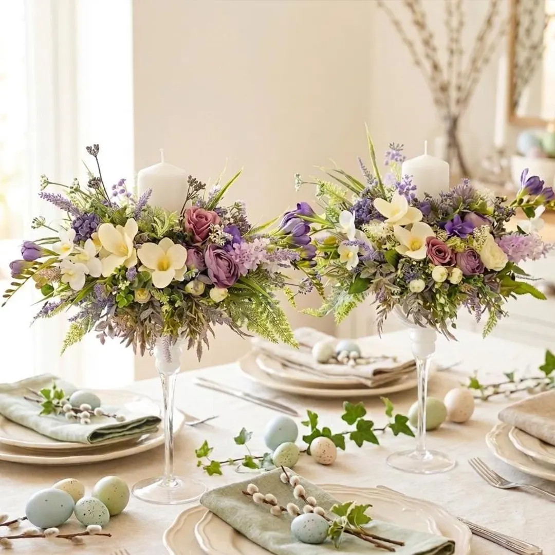 Spring Table Centerpiece, Floral Table Centerpiece, Dining Table Arrangement, Artificial Flower D... | Etsy (US)