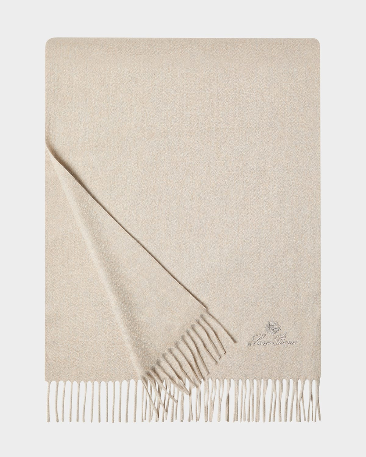 Embroidered Logo Cashmere Scarf | Neiman Marcus