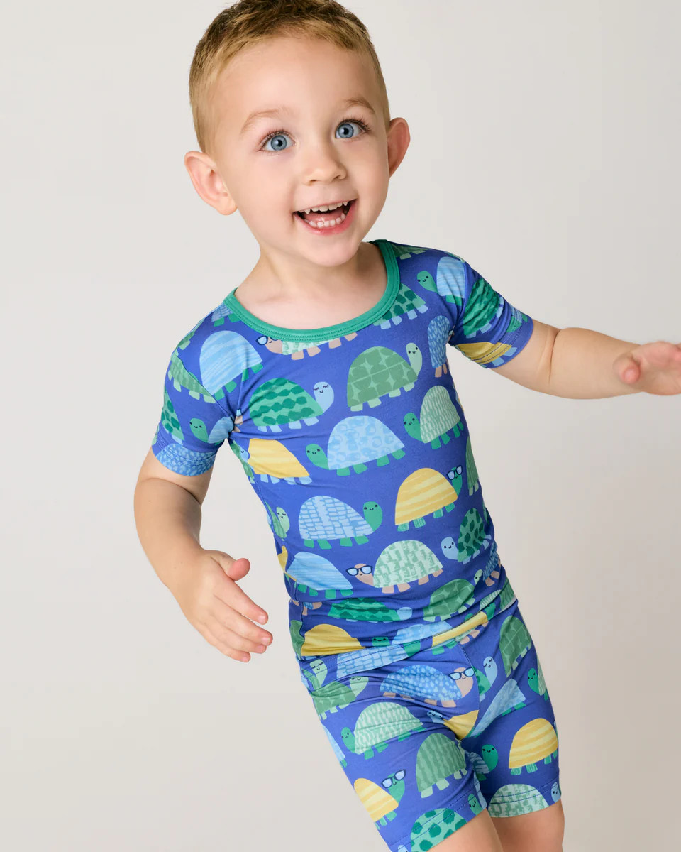 Shell Parade Two-Piece Short Sleeve & Shorts Pajama Set | Little Sleepies