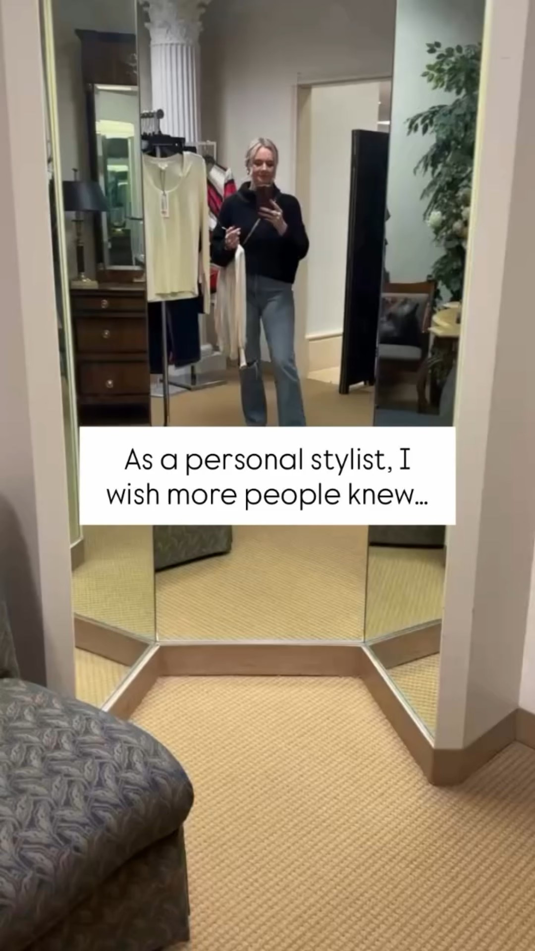 You don’t need a whole new wardrobe to feel instantly more polished — you just need the right foundation pieces that work overtime for you. 
Here are the 5 key pieces I recommend to every client who wants to feel confident and pulled-together every day: 

1️⃣ A perfectly tailored blazer – instantly elevates denim, dresses, or workwear. 
2️⃣ Dark-wash jeans – versatile enough for coffee runs and dinner dates. 
3️⃣ A go-to neutral shoe – that pairs with nearly every outfit in your closet. 
4️⃣ An effortless statement accessory – the piece that makes even basics feel styled. 
5️⃣ A layering top in your best color – the one that flatters your skin tone and works under jackets or on its own. 

When you have these 5 in rotation, you can mix, match, and style them a dozen different ways — making “I have nothing to wear” a thing of the past. ✨ 
Let’s find your 5 pieces and build from there. 📅 

Book your style session through the link in bio, and let’s make getting dressed the easiest part of your day.