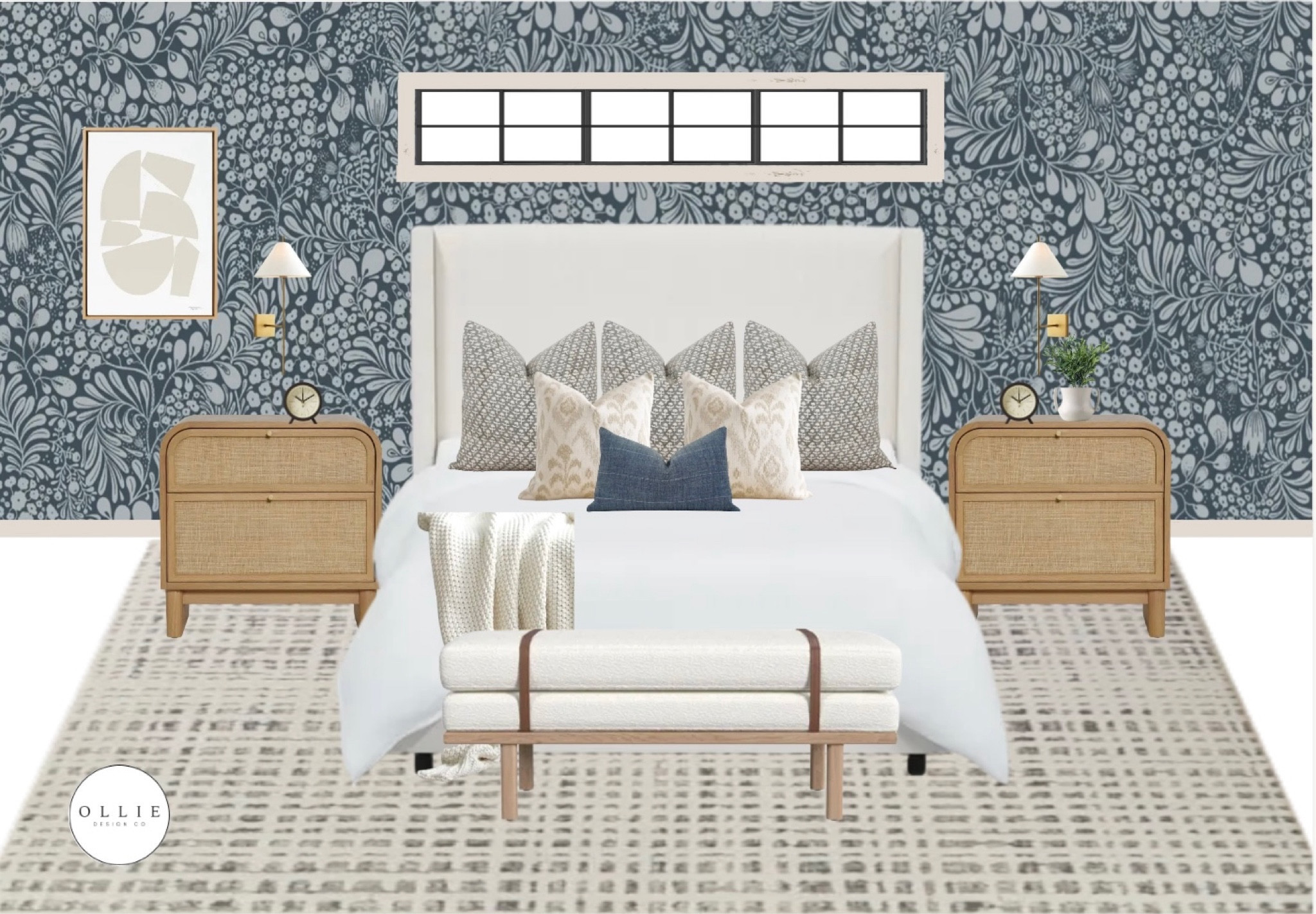 Blue is in! Get the look and shop this beautiful neutral bedroom design…
#bedroom
#masterbedroom
#neutraldecor
#arearug
#furniture
#wallpaper
#lighting
#homedecor

#LTKhome