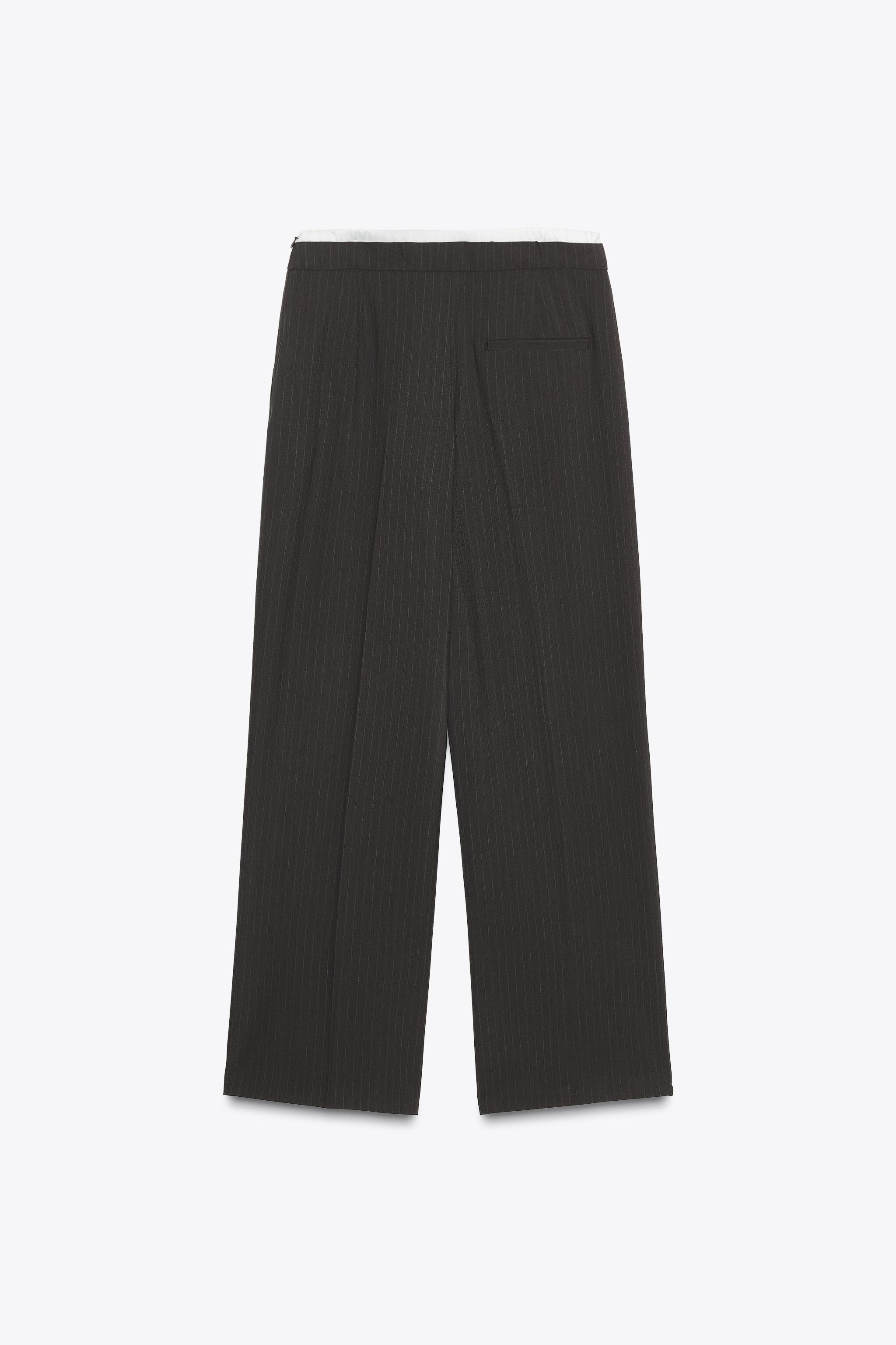DOUBLE WAIST STRAIGHT LEG PANTS | Zara US