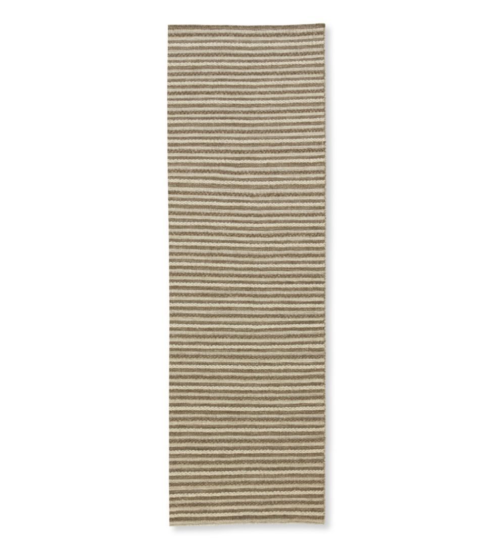 Striped Wool Flat-Weave Rug, Runner | L.L. Bean