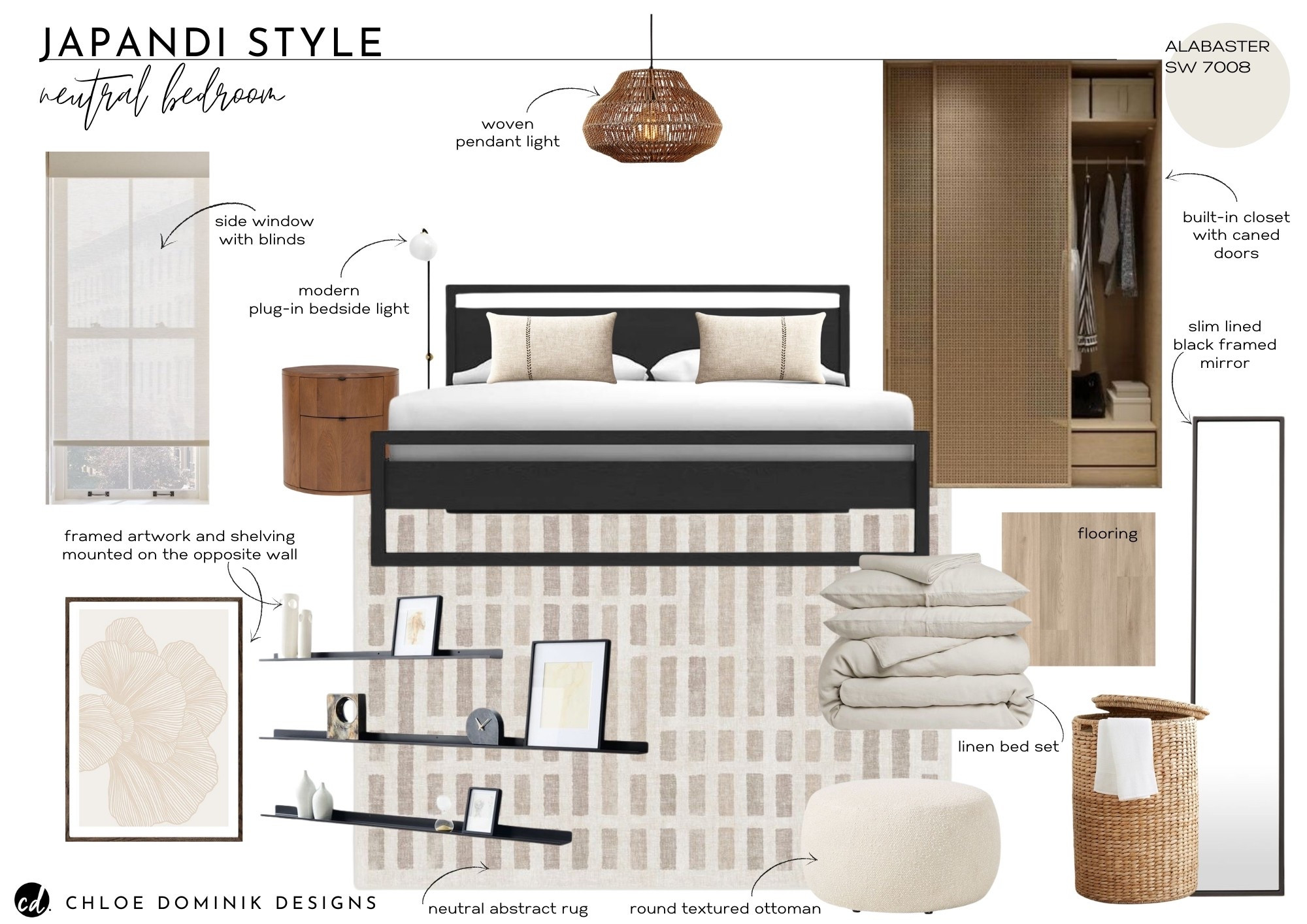 Japandi Style Bedroom Interior E-design 

#LTKHome