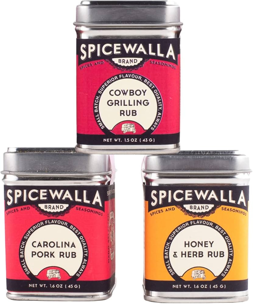 Spicewalla Grill Dry Rub 3 Pack | Carolina Pork, Cowboy Grilling, Honey Herb | for Pork, Steak, C... | Amazon (US)