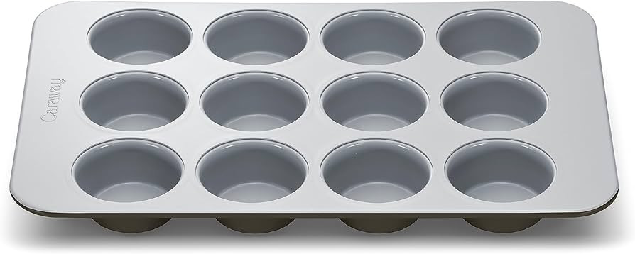 Caraway Non-Stick Ceramic 12-Cup Muffin Pan - Naturally Slick Ceramic Coating - Non-Toxic, PTFE &... | Amazon (US)