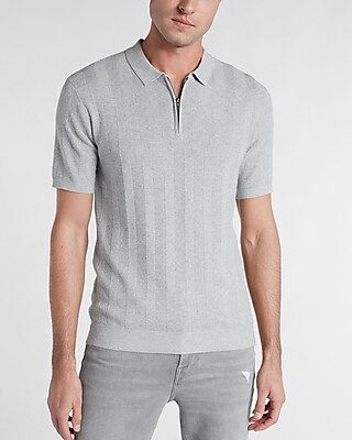 Cotton Short Sleeve Polo Sweater | Express