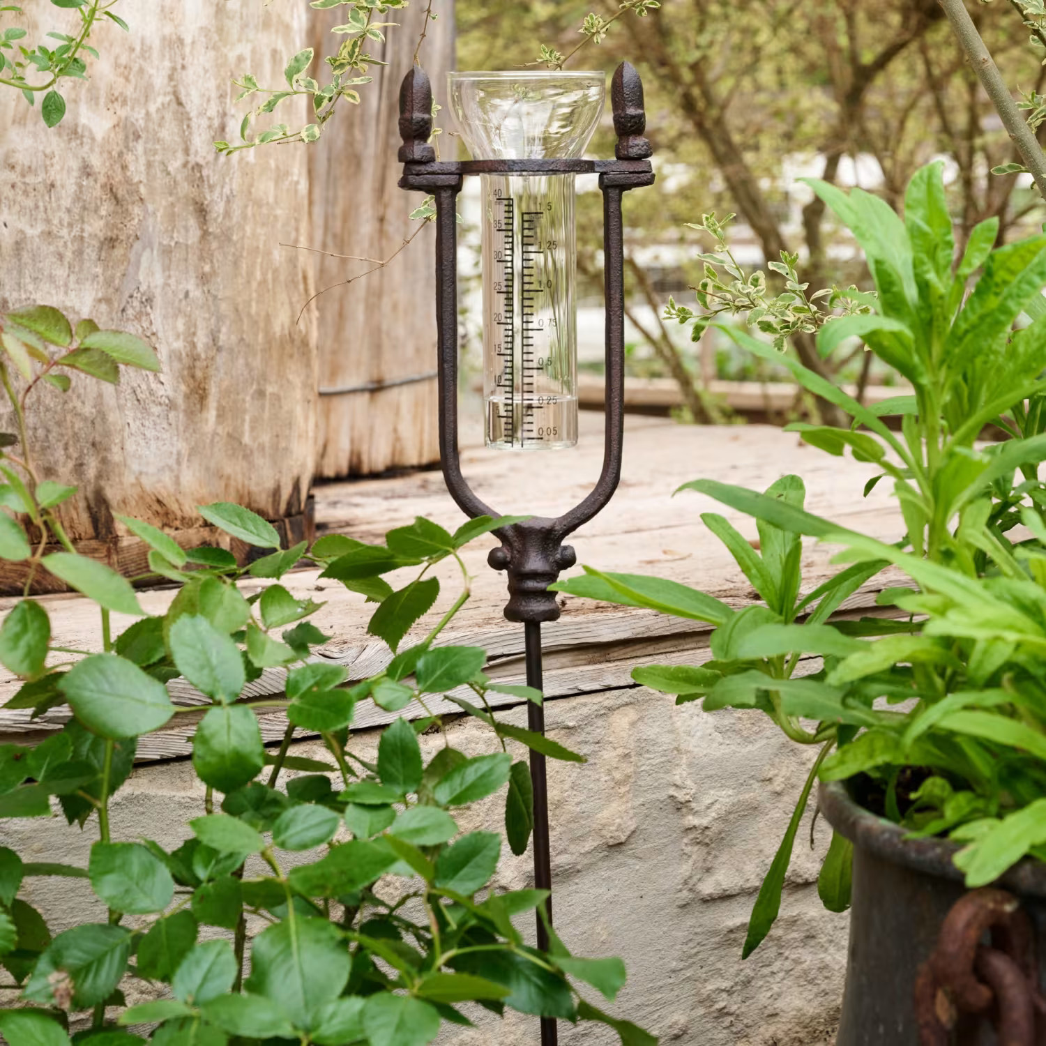 Garden Iron Rain Gauge | Magnolia