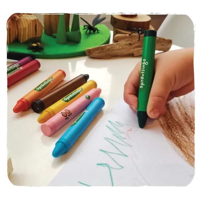 Sproutlings First Grasp Natural Soy & Beeswax Crayons, 8 Piece Count | Walmart (US)