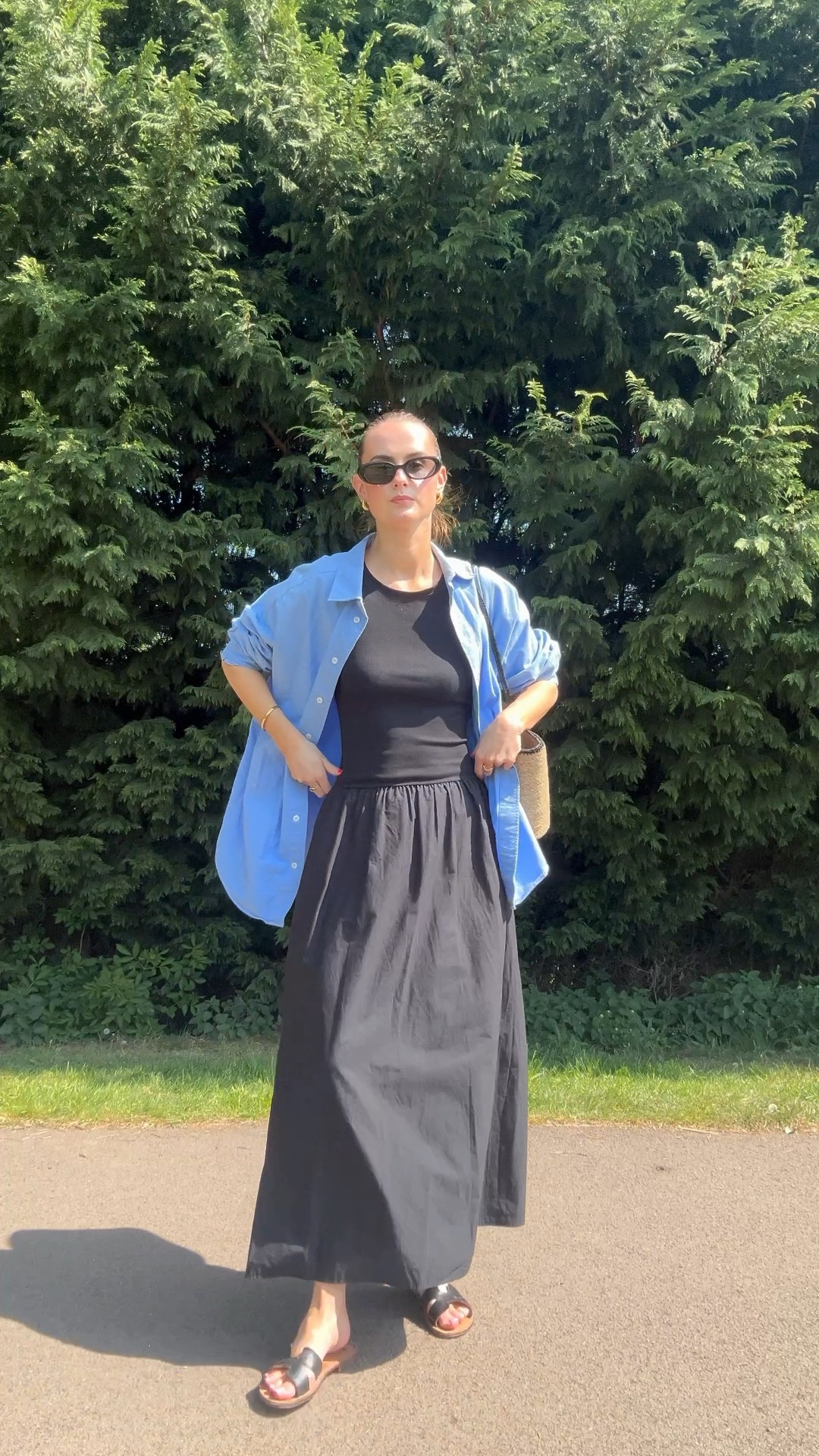 Drop waist dress & linen shirt 🖤💙

#LTKsummer #LTKeurope #LTKuk