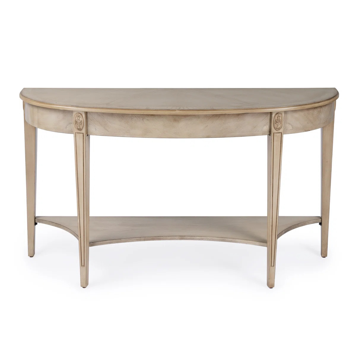 Pattie 54" Console Table with Lower Shelf, Antique Beige | Wayfair North America