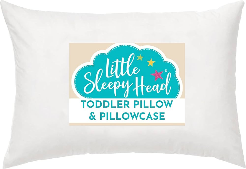 Little Sleepy Head Toddler Pillow with Pillowcase 13x18 - Kids Pillow for Sleeping - Toddler Pill... | Amazon (US)