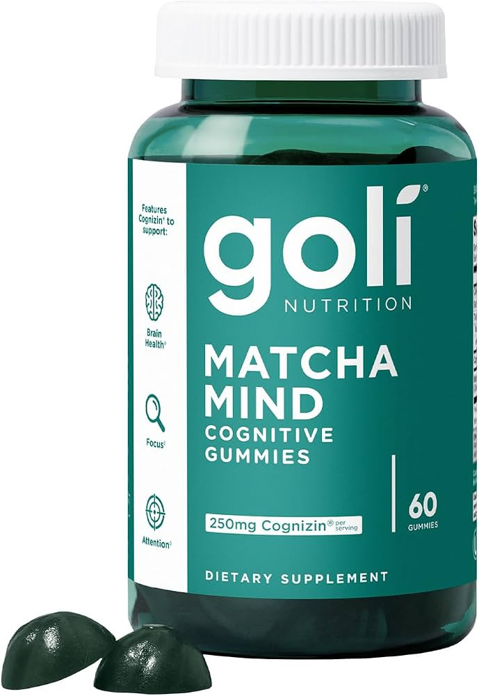 Goli Matcha Mind Gummies - 60 Count - Green Tea Leaves Powder with Cognizin for Focus, Attention ... | Amazon (US)