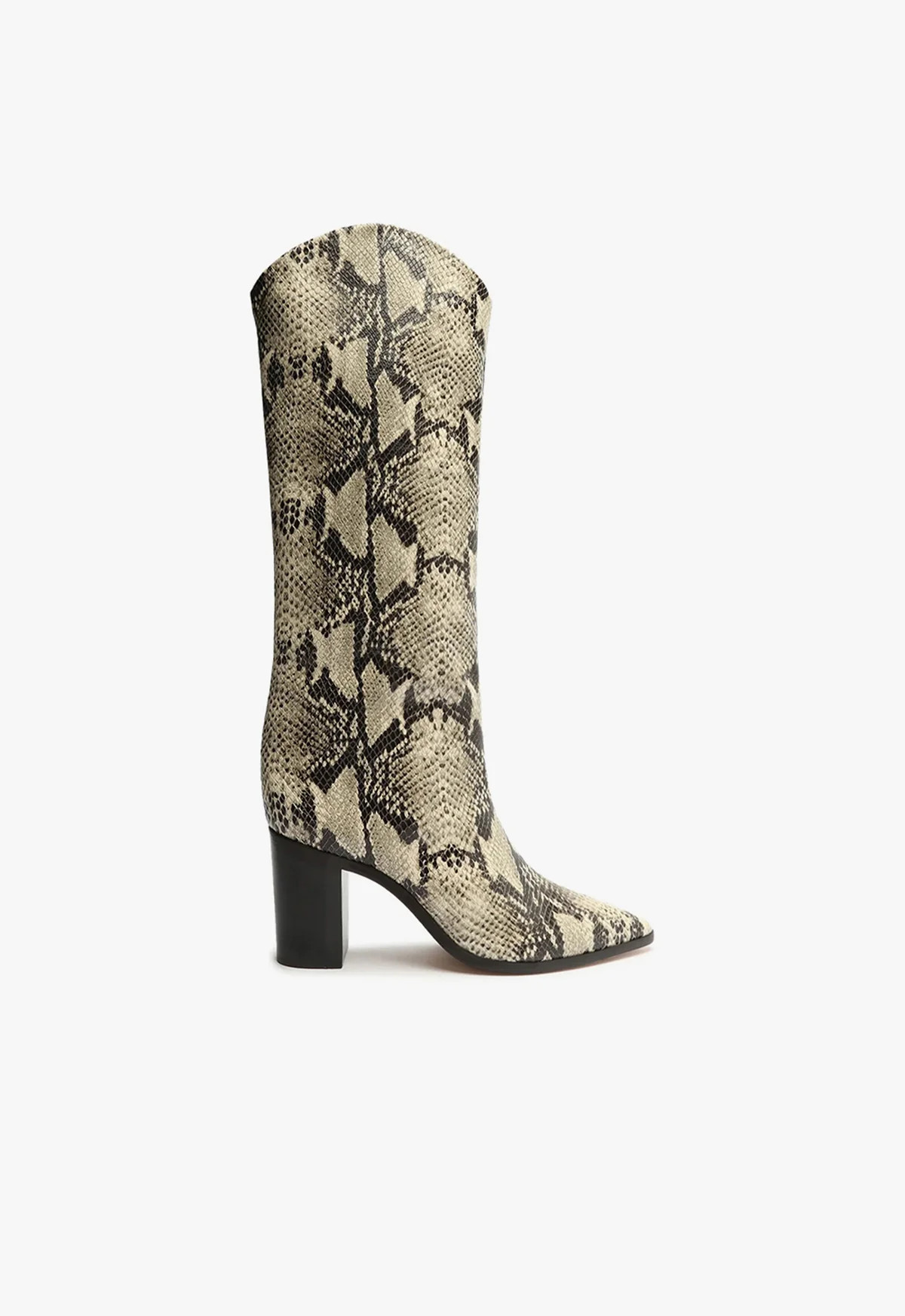 Maryana Knee-High Boots - Croc-Embossed Leather, Block Heel | Schutz Shoes | Schutz (US)