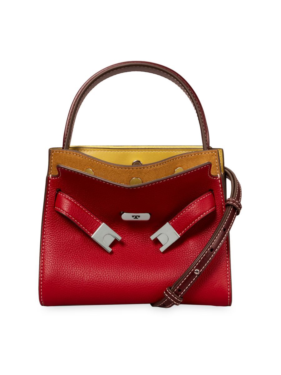 Tory Burch Petite Lee Radziwill Pebbled Double Bag | Saks Fifth Avenue