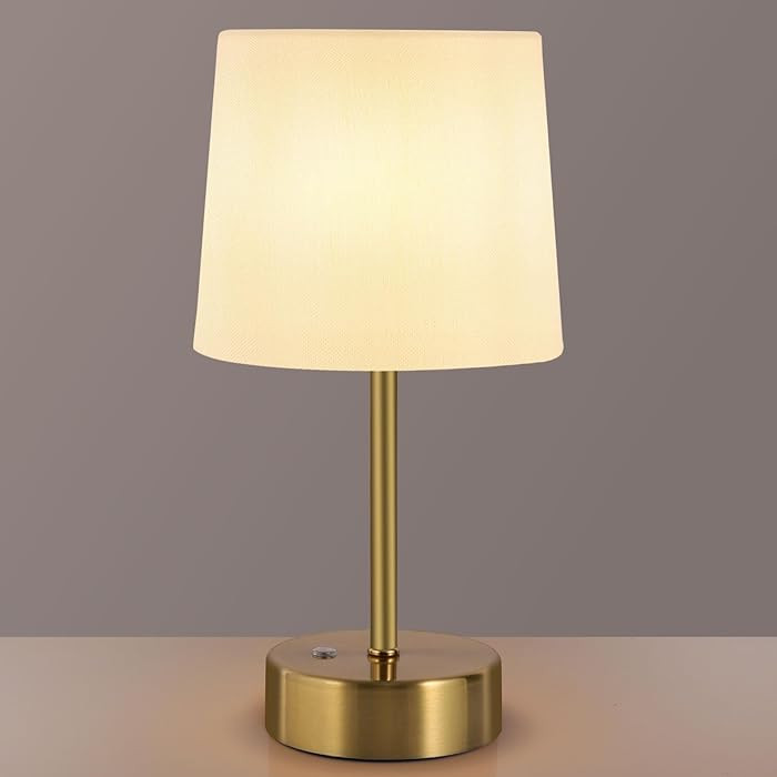 Small Cordless LED Desk Lamp,5000mAh Rechargeable Light,Portable Touch Sensor Dimmable Bedside Ni... | Amazon (US)