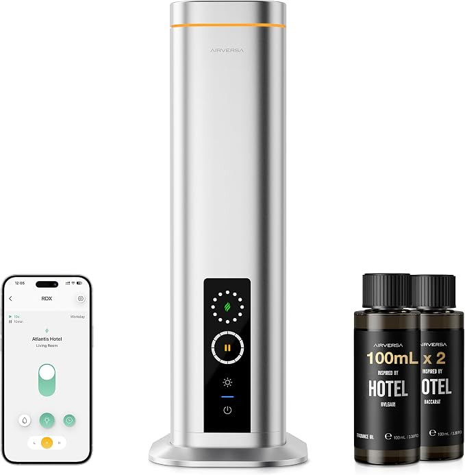 Airversa RDX Smart Waterless Diffuser Starter Kit for Room, Silver | Amazon (US)