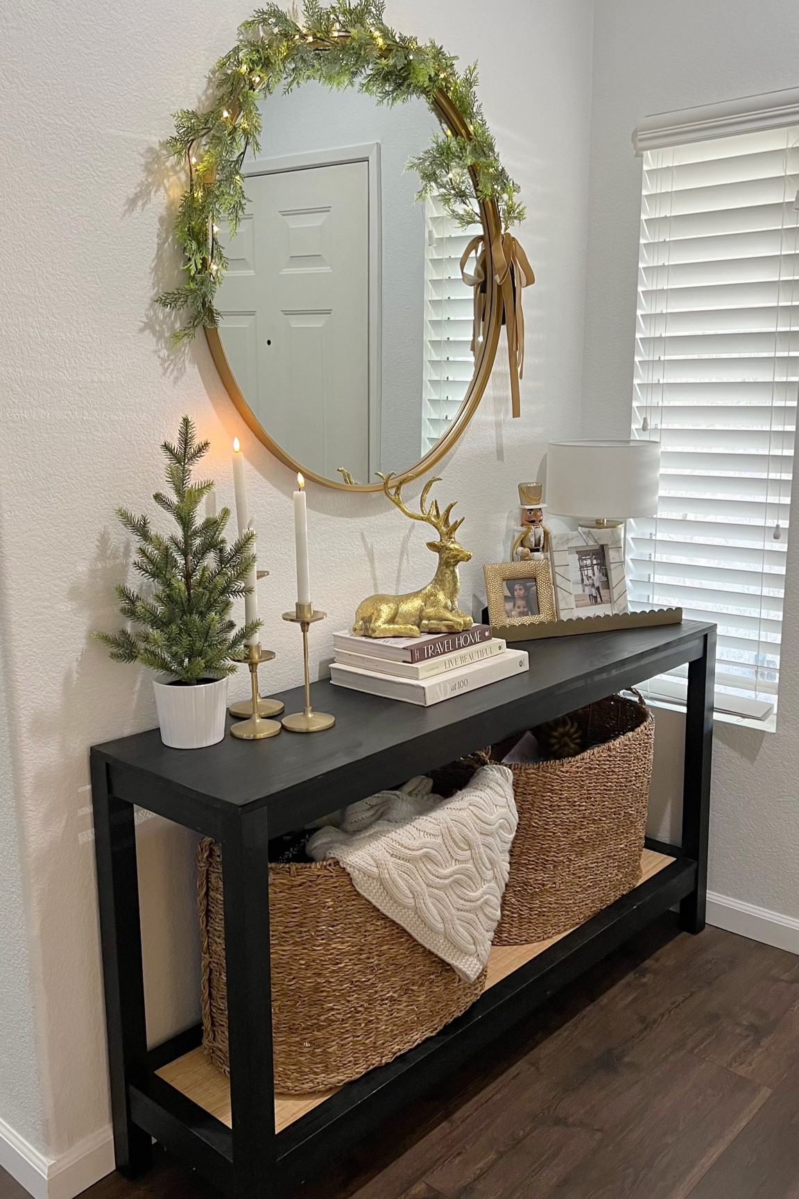 entryway holiday decor, classic Christmas decorations 

#LTKhome #LTKHoliday #LTKSeasonal