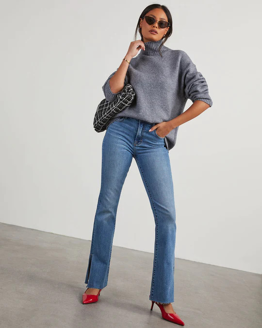 Maddison High Rise Stretch Split Hem Jeans | VICI