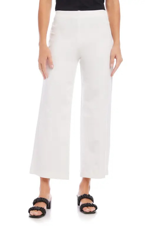 FIFTEEN TWENTY High Waist Crop Wide Leg Pants in Off White at Nordstrom, Size Large | Nordstrom