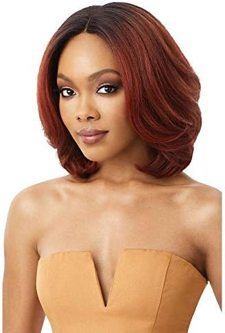 Amazon.com : Outre Neesha Soft & Natural Synthetic Swiss Lace Front Wig NEESHA 206 (DRFFHNBRN) : ... | Amazon (US)