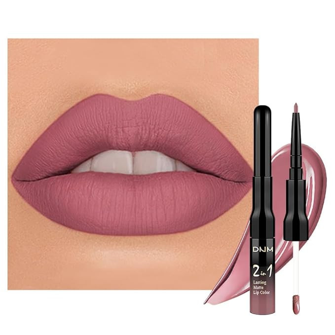evpct 1Pcs Mauve Matte Lip Liner Stain Liquid Lipstick Makeup Set for Women, Mauve Lip Stick Line... | Amazon (US)
