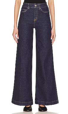 SPANX Wide Leg Jeans in Indigo Wash from Revolve.com | Revolve Clothing (Global)