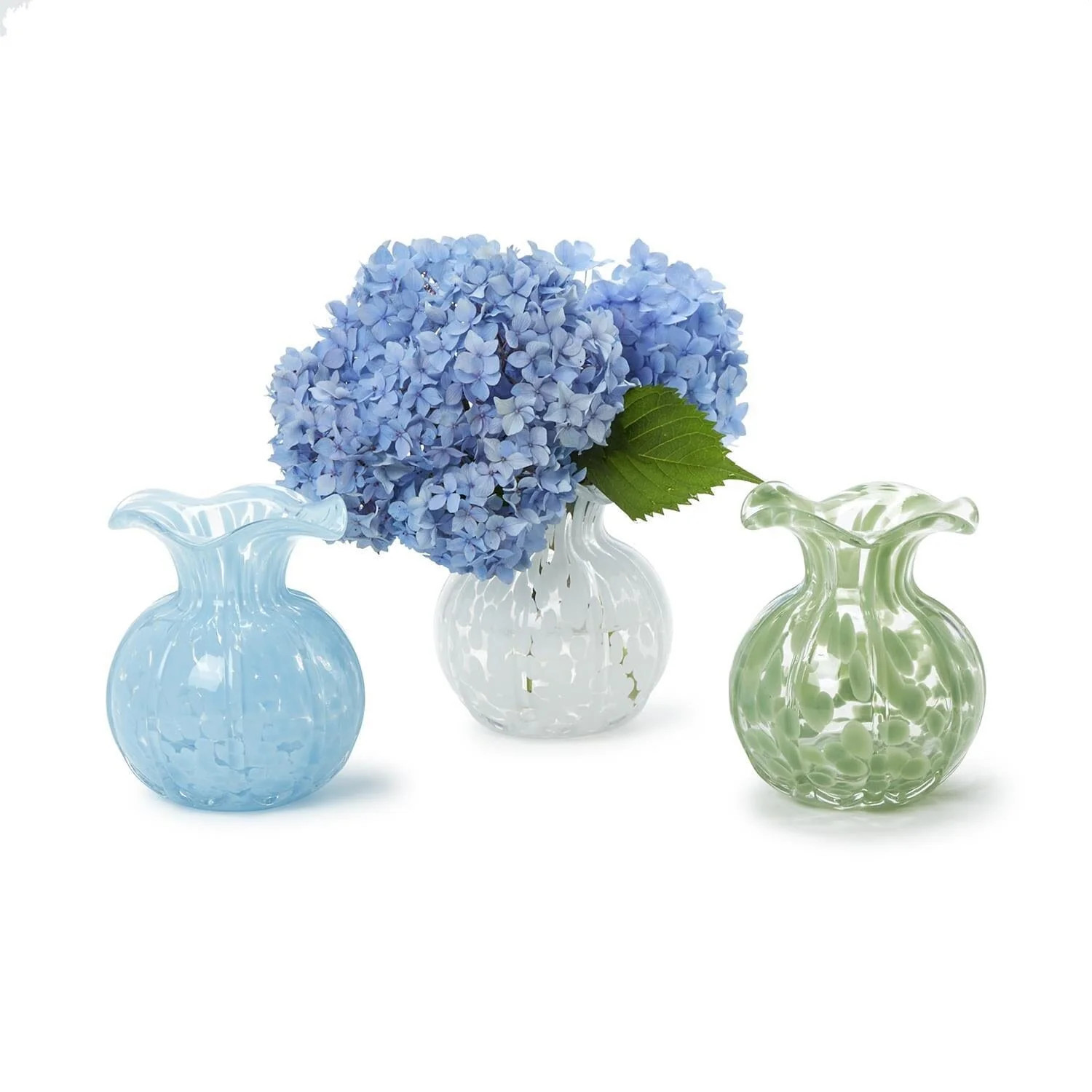 Ruffled Edge Spotted Vases | The Horseshoe Crab