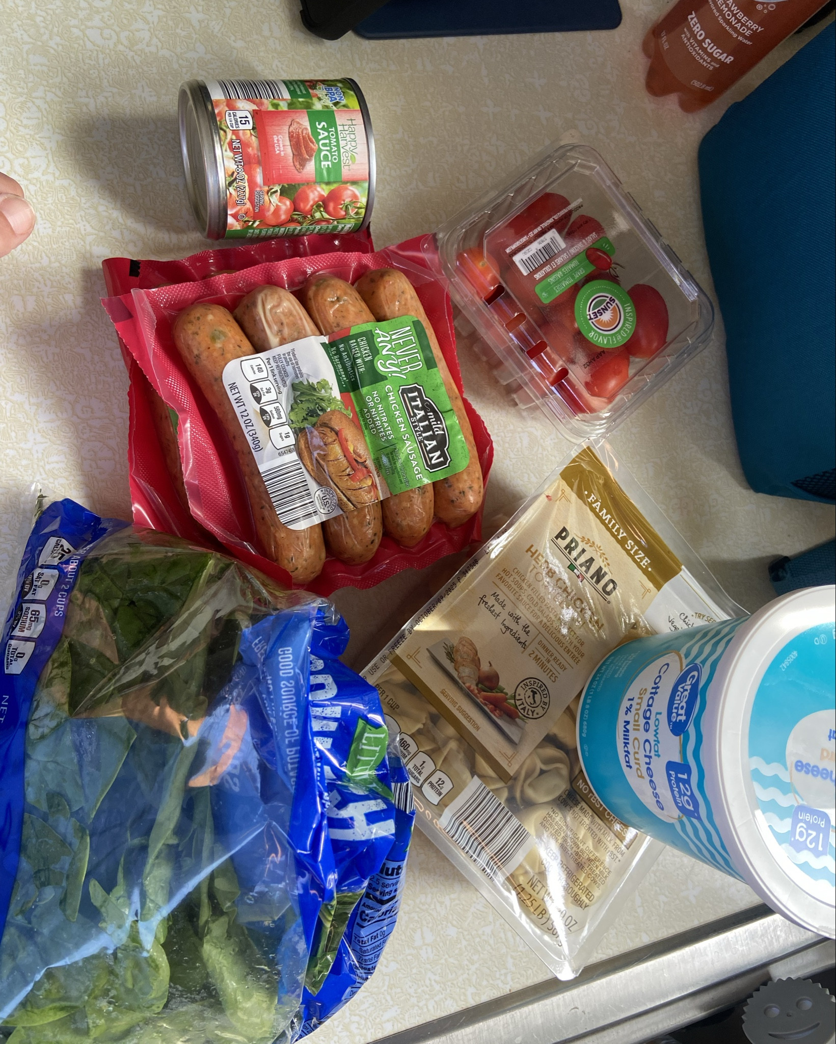 Recipe Ideas - threw this together for a very delish meal; added some extra protein by blending cottage cheese with the marinara for the sauce. 

-added olive oil and minced garlic to pan 
- browned sausage, then sliced
- added Tortellini to pan with sausage
- added blend of marinara, chicken broth, Parmesan, and cottage cheese 
- covered, stirring frequently until pasta was finished 
- added tomatoes and spinach
- remove from heat and let sauce thicken 


#recipes #pasta #chicken #chickensausage #familydinner

#LTKFamily