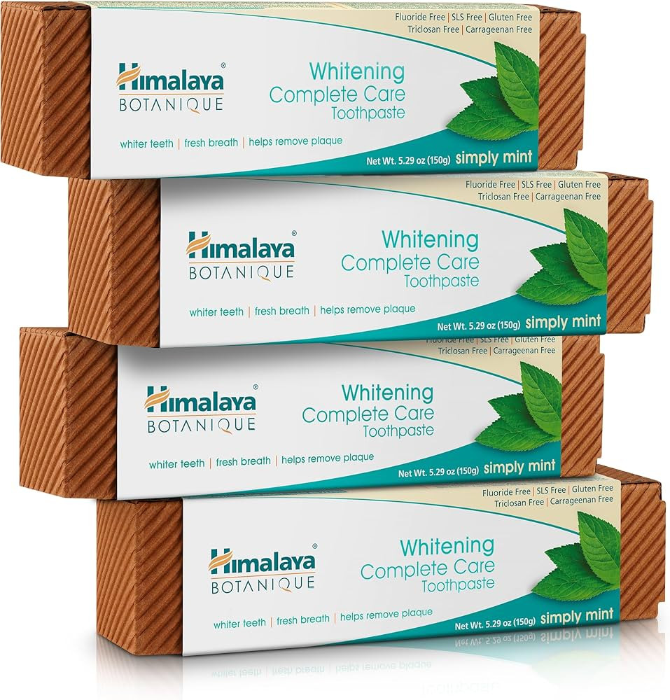 Himalaya Botanique Whitening Complete Care Toothpaste, Teeth Whitening, Fights Plaque, Fluoride F... | Amazon (US)