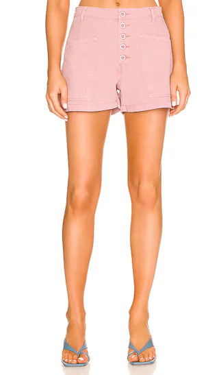 PISTOLA Tammy High Rise Trouser Short in Rose. - size 24 (also in 25, 30) | Revolve Clothing (Global)