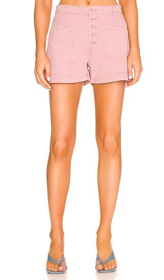 PISTOLA Tammy High Rise Trouser Short in Rose. - size 24 (also in 25, 30) | Revolve Clothing (Global)
