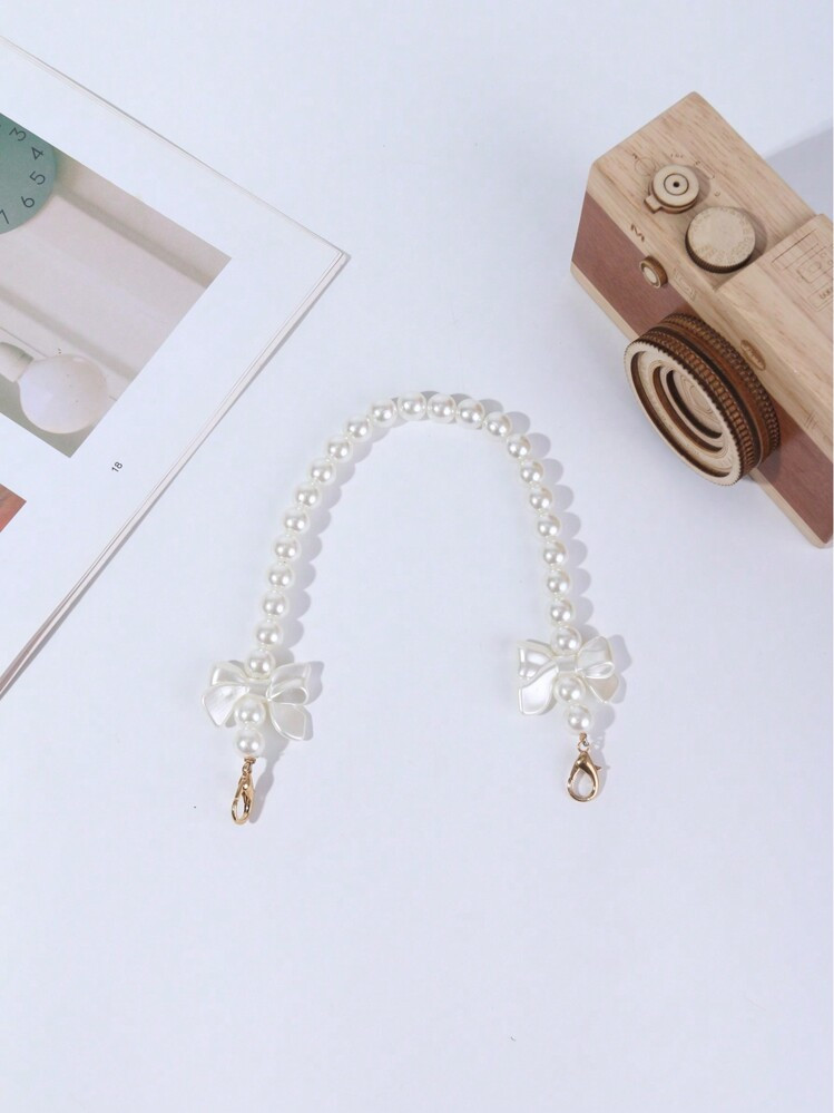 Hand Carry Big Pearl Bag Chain Strap Handle Shoulder Crossbody Bag Metal Replacement Chains Bag P... | SHEIN