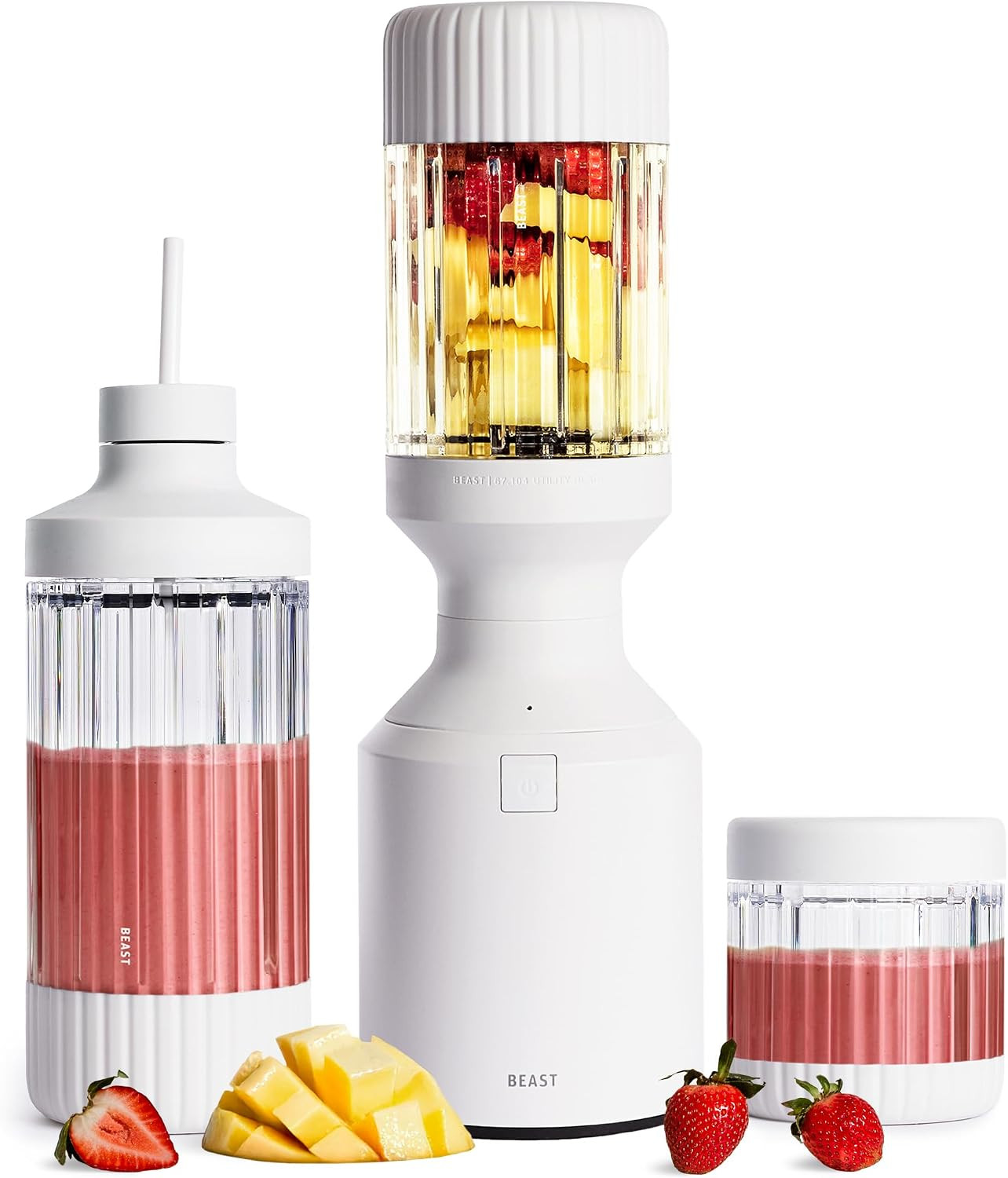 Beast Mega 1200 Plus Countertop Blender, XL Vessel, Cloud White, 1200W | Amazon (US)