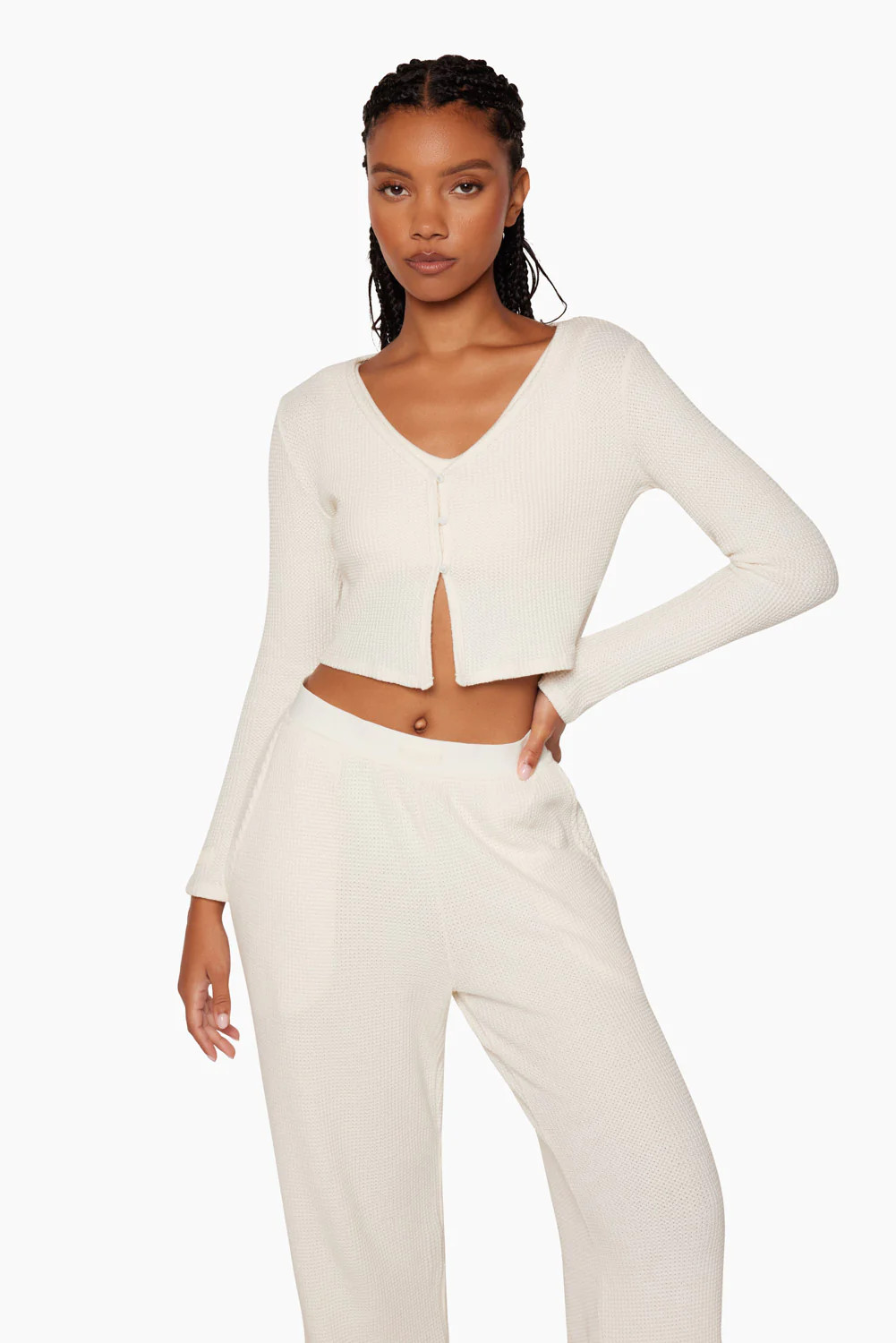 LOUNGE MINI CARDIGAN - BLANC | SET Active