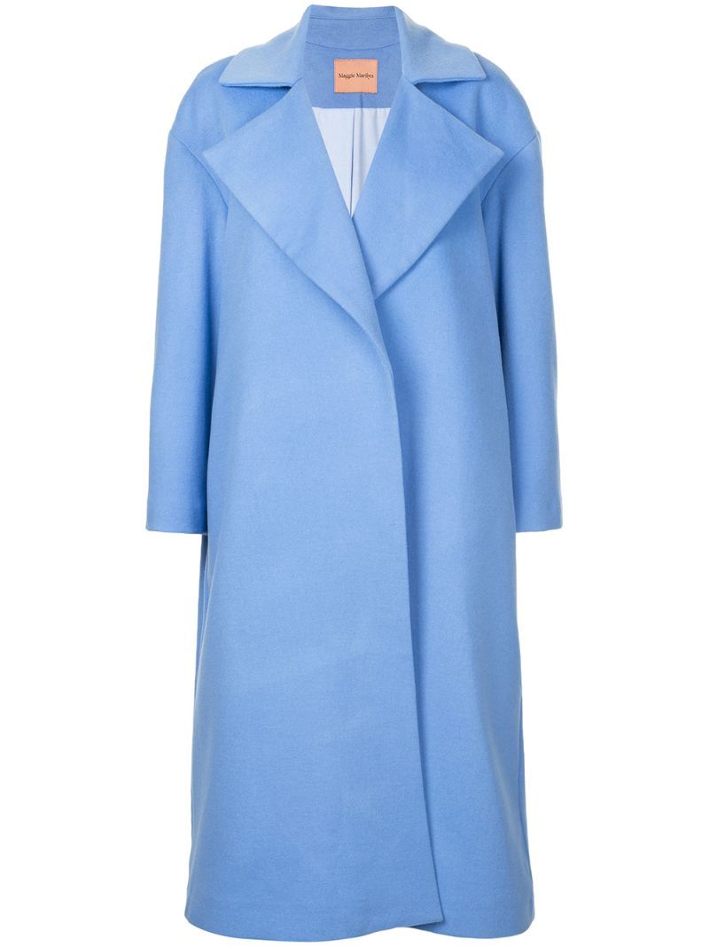 Maggie Marilyn - Unspeakable Love coat - women - Cotton/Wool/Cashmere - S, Blue | FarFetch Global