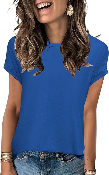 Womens Tops Plus Size Spring Clothes 2025 Lightweight Blouses Beach Vacation Summer Outfits Trend... | Amazon (US)