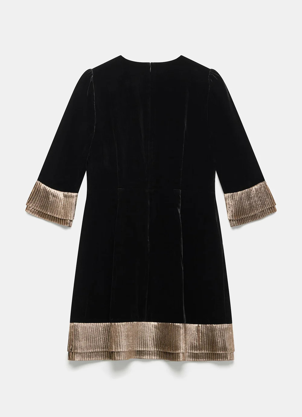 Black Velvet Frill Detail Mini Dress | Mint Velvet