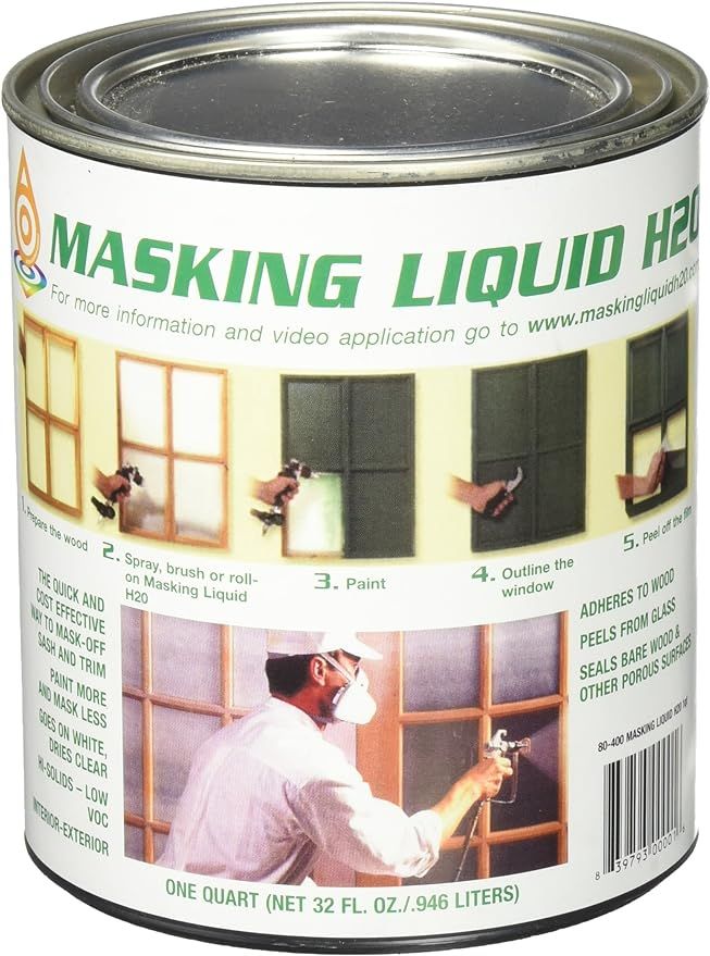 ASSOCIATED PAINT Available 157026 80-400-4 H20 Masking Liquid, 1 Quart, Clear | Amazon (US)