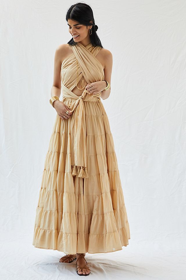 Erika Peña Selma Belted Maxi Dress | Anthropologie (US)