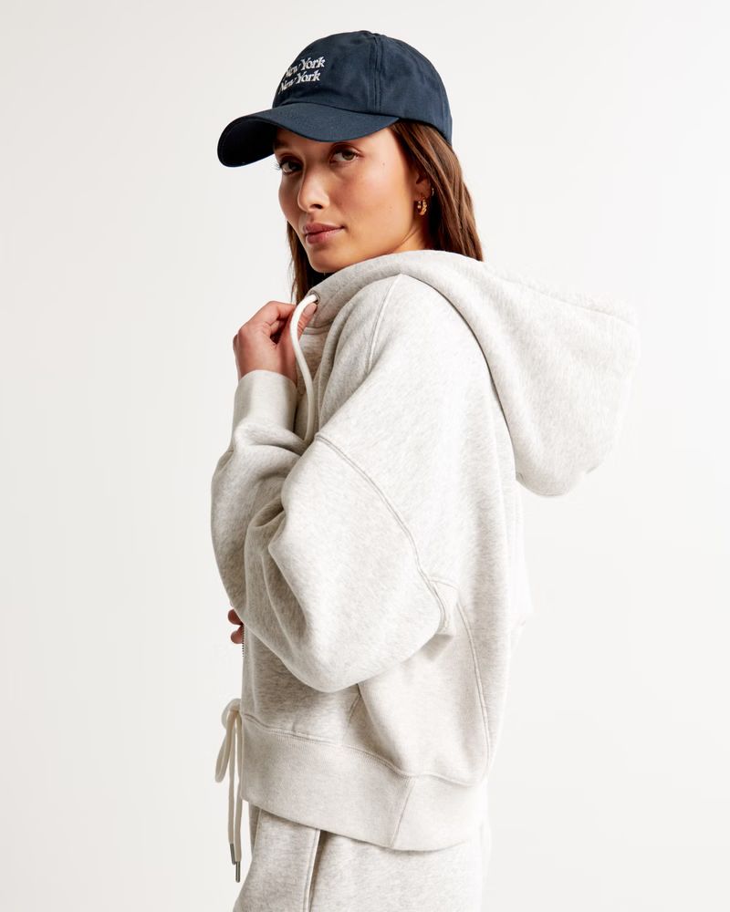 Essential Ribbed Sunday Hooded Full-Zip | Abercrombie & Fitch (US)