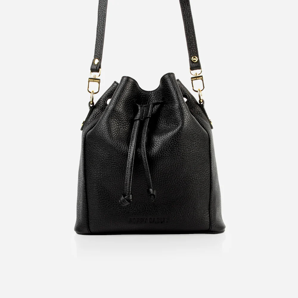 The Bondi Bucket Bag Black | Poppy Barley