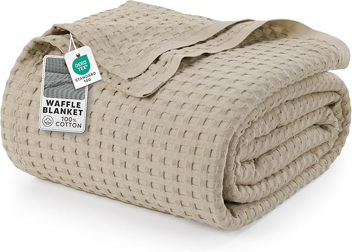 Utopia Bedding 100% Cotton Khaki Waffle Blanket (King Size - 90x108 Inch) Soft Lightweight Cozy B... | Amazon (CA)
