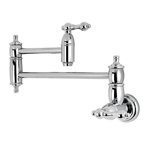 Kingston Brass KS3101AL Pot Filler, Metal Lever Handle, Polished Chrome,8-1/8-Inch Spout Height | Amazon (US)