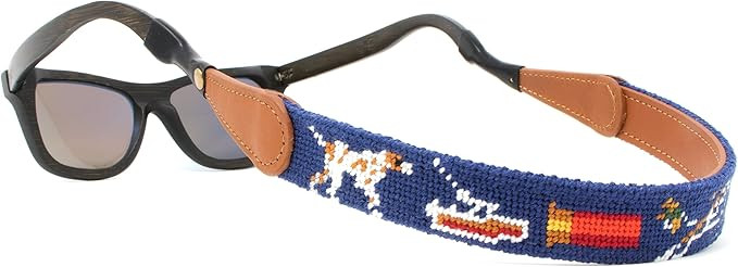 Hand-Stitched Needlepoint Sunglass Strap Retainer by Huck Venture | Amazon (US)