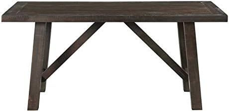 BOWERY HILL Transitional Solid Wood Dining Table in Gray | Amazon (US)