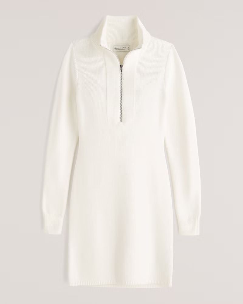 Women's Half-Zip Mini Sweater Dress | Women's Dresses & Jumpsuits | Abercrombie.com | Abercrombie & Fitch (US)