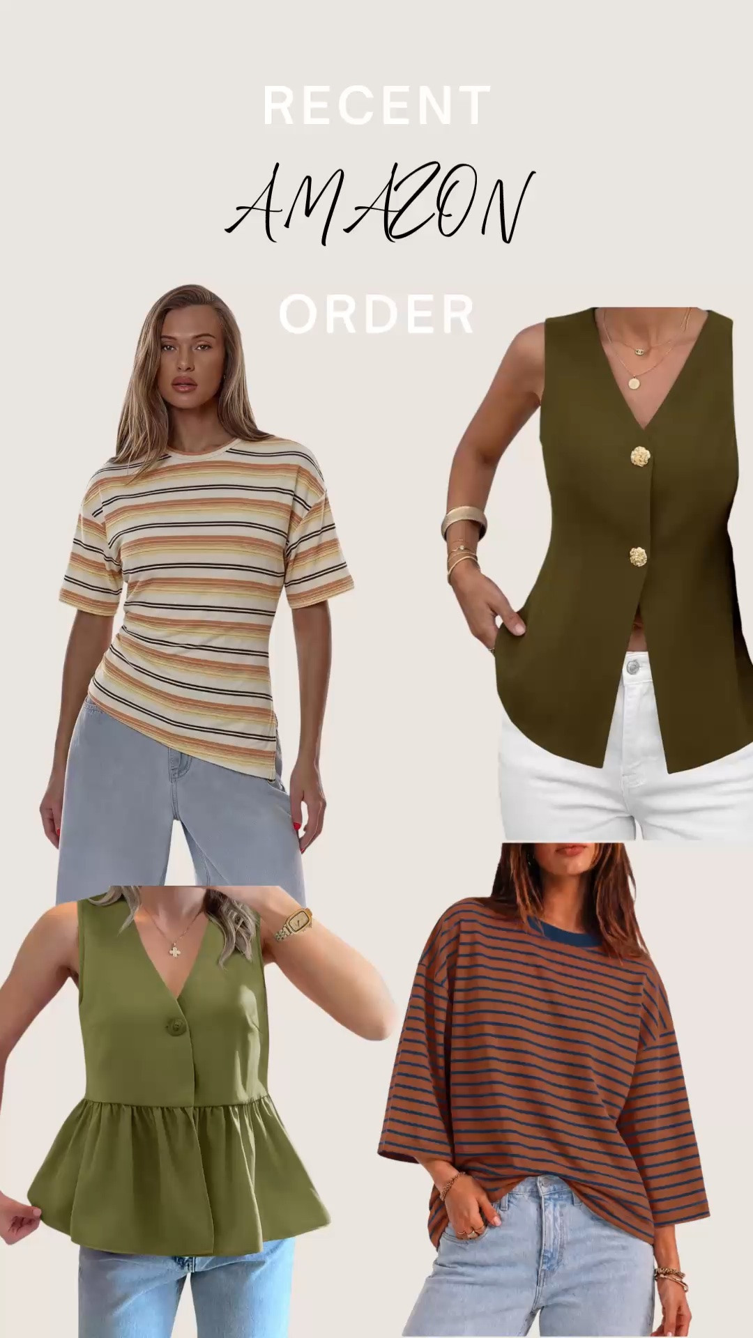 My recent Amazon order looks like Free People or Revolve🤎🍃🍂 loving all the greens and browns for fall, also I can’t get enough of striped shirts 


Fall fashion / fall style / fall tops / fall looks / free people dupes / revolve inspired / designer look for less / fashion tops / Amazon fashion / Amazon style / Amazon order

#LTKdayinmylife #LTKSeasonal